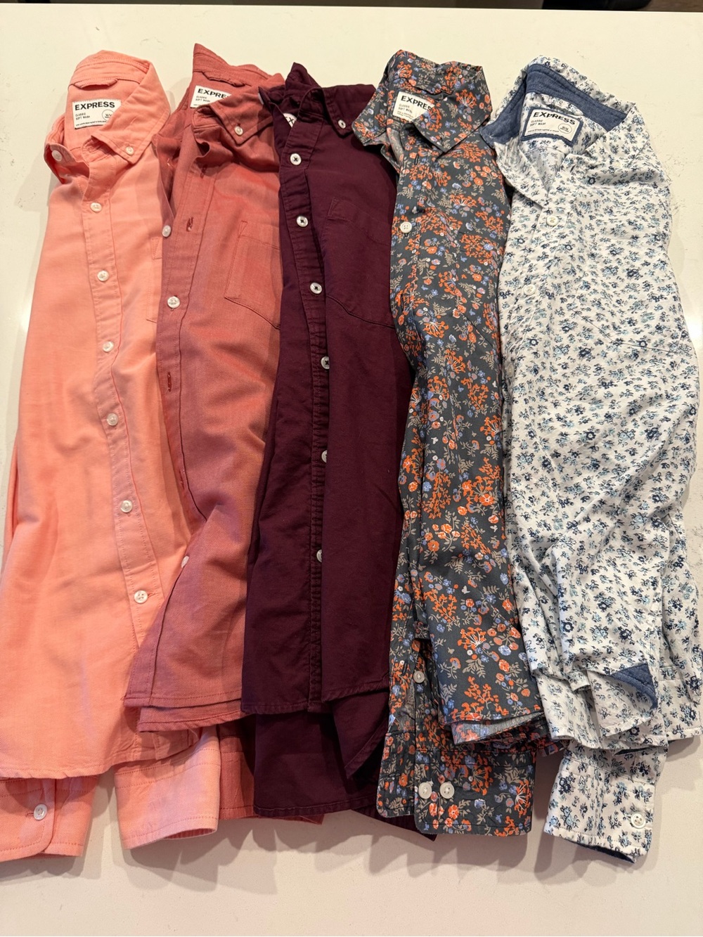 Express Men’s Classic Soft Wash Button-Down Shirts Bundle- Medium Short - Picture 7 of 9